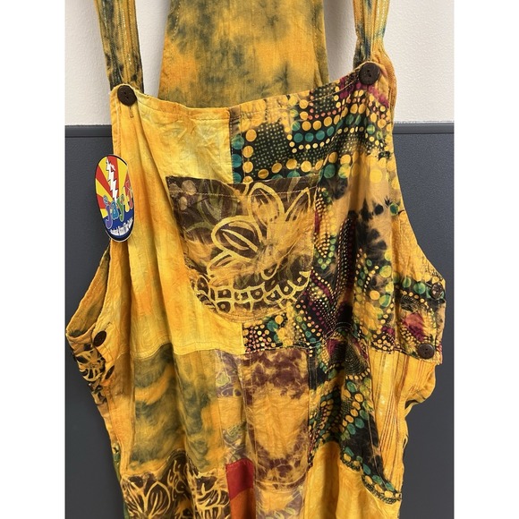 JAYLI Nepal Overalls Jumper Patch Hippie Festival Bohemian Women's Large Boho L - Picture 4 of 14
